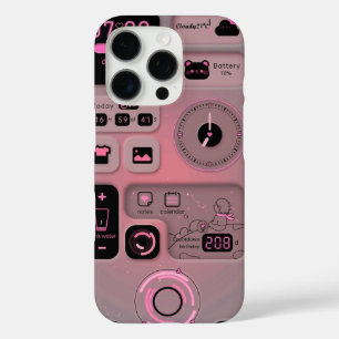 Coques iPhone 16 Pro Autocollant de téléphone esthétique rose mignon