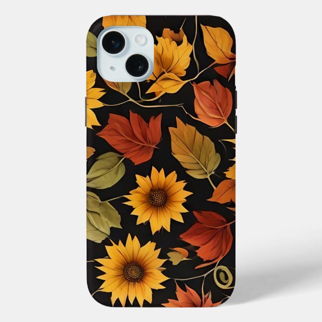 Coques Case-Mate iPhone Automne automne feuilles fleurs florales brûlé ora (Verso)
