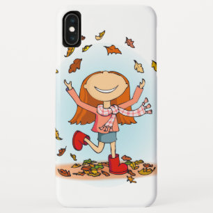 Etui iPhone Case-Mate Automne automne fille jouant avec les feuilles