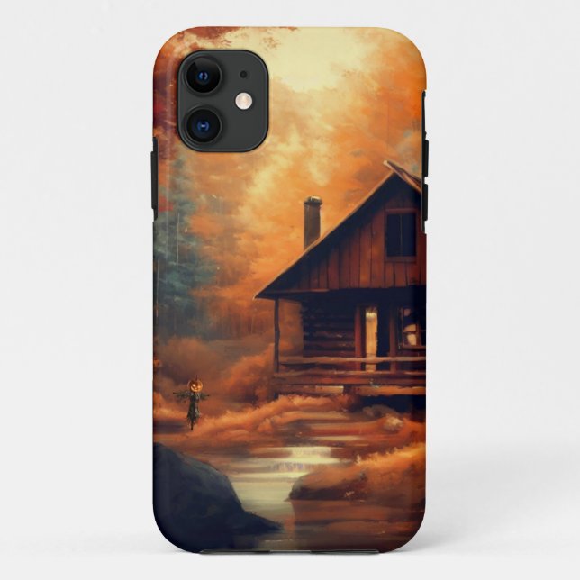 Coques Case-Mate iPhone Automne/Automne/Halloween/Peinture rustique (Dos)