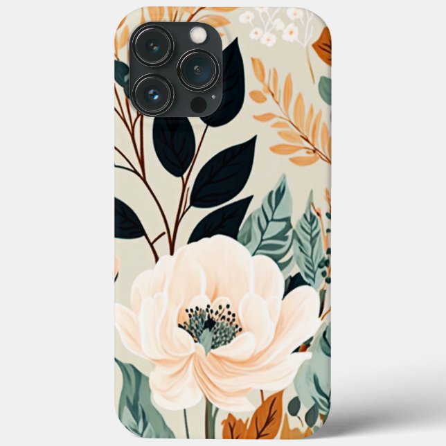 Coques Case-Mate iPhone Automne Botanique Sans Mer Motif Floral (Verso)