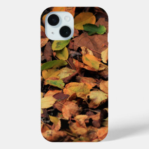 Coque Pour iPhone 15 automne, feuille sec