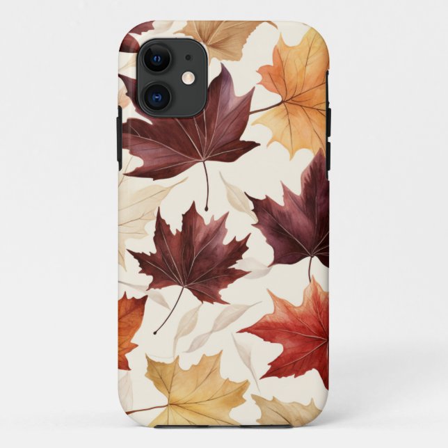 Coques Case-Mate iPhone Automne Feuilles Abstraites (Dos)
