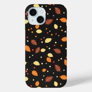 Coque Pour iPhone 15 Automne Feuilles Automne Motif