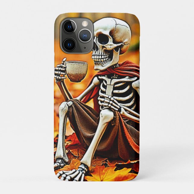 Coques Case-Mate iPhone Automne Skeleton Café Break Design (Dos)