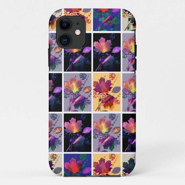 Coques Case-Mate iPhone Autumn Leaves Rustic Patchwork (Dos)