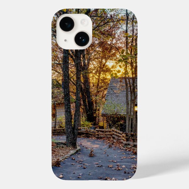 Coques Case-Mate iPhone Autumn Woods Sunset Walkway (Verso)