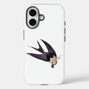 Coque Pour iPhone 16 Avaler Queue Hawk avec Serpent Vintage Audubon