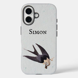 Coque Pour iPhone 16 Avaler Queue Hawk avec Serpent Vintage Audubon
