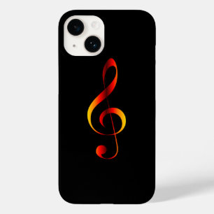 Coque Pour iPhone 14 Avant Garde, clé rouge/or G sur Arrière - plan noi