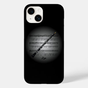 Coque Pour iPhone 14 Avant Garde ~ Oboe sur Globe avec Sheet Music
