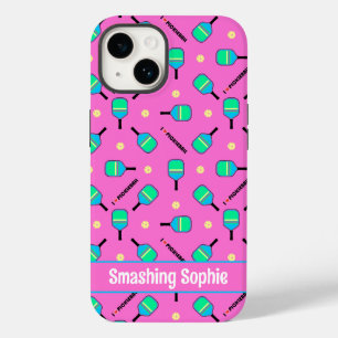 Coque Pour iPhone 14 Avec le pastel texte J'aime Pickleball rose iPhone