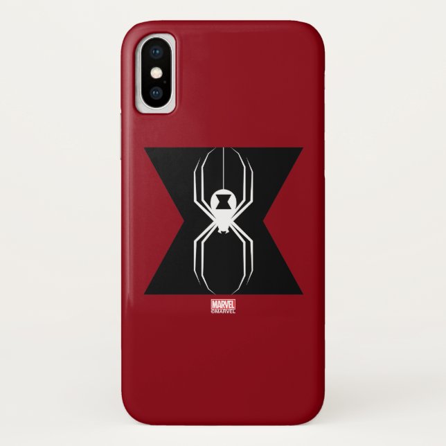 Coques Case-Mate iPhone Avengers | Icône de Black Widow (Dos)