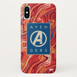 Case-Mate iPhone Case Avengers   Logo des vendeurs peints en marbre roug