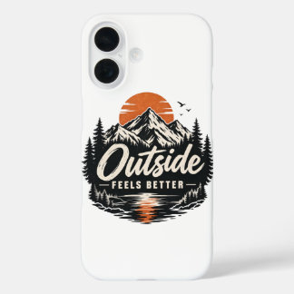 Coque Pour iPhone 16 Aventure de la nature de la montagne, ça fait du b