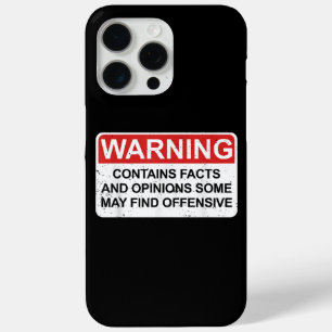 Coque iPhone 15 Pro Max Avertissement Contient Des Faits Et Des Opinions Q