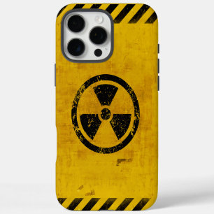 Coques iPhone 16 Pro Max Avertissement de radiation de danger Arrière - pla