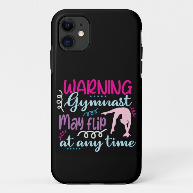 Coques Case-Mate iPhone Avertissement Gymnaste peut se retourner à tout mo (Dos)