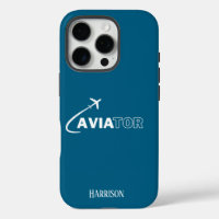 Aviateur & Avion,Minimaliste,Initiales Monogramme