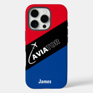 Coques iPhone 16 Pro Aviateur moderne, Vol d'avion, Aviation, Personnal