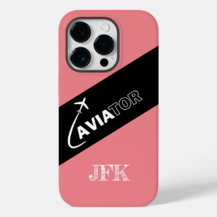 Coque Pour iPhone 14 Pro Aviateur personnalisé, Avions, Moderne, Pilote, Av