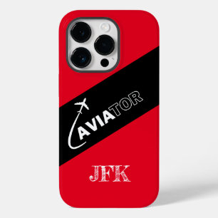 Coque Pour iPhone 14 Pro Aviateur personnalisé, Avions, Moderne, Pilote, Av