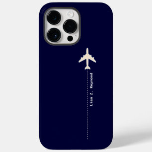 Coque Pour Pour iPhone 14 Pro Max Avion de voyage avec ligne bleue pointillée