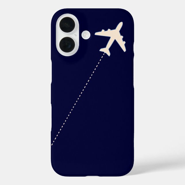 Coques Case-Mate iPhone Avion de voyage avec ligne pointillée (Verso)