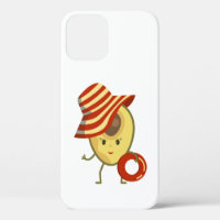 Avocado beach girl avec casquette de soleil et ann