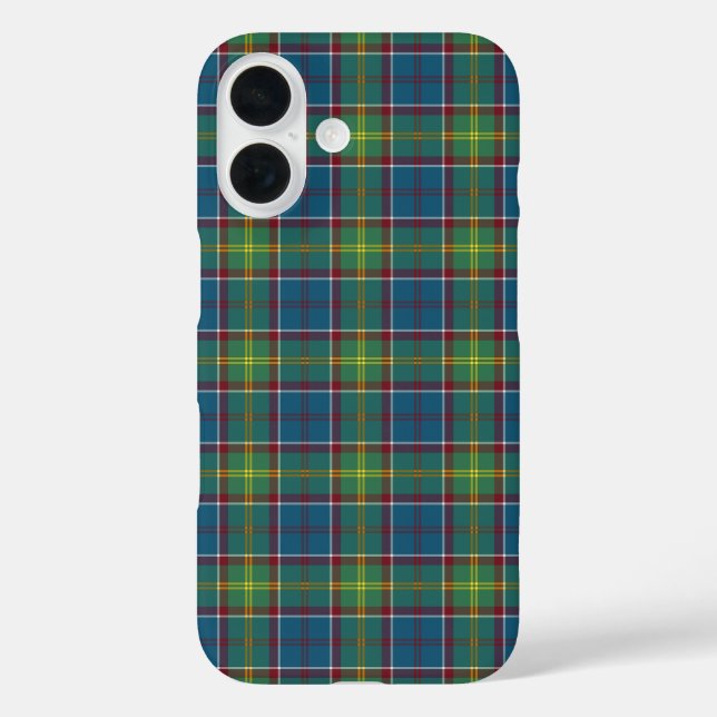 Coques Case-Mate iPhone Ayrshire Scotland Tartan bleu et vert plaid (Verso)