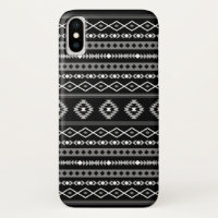 Aztec blanc gris noir Motifs mélangés Motif