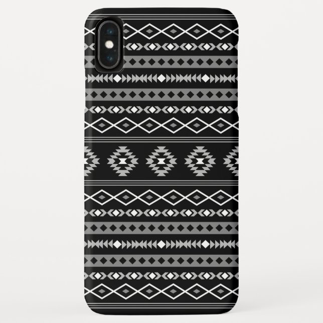 Coques Case-Mate iPhone Aztec blanc gris noir Motifs mélangés Motif (Dos)