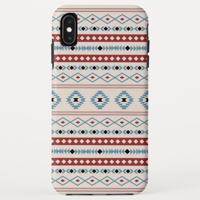 Coques Case-Mate iPhone Aztec Blue Red Black Cream Mixte Motifs Motif (Dos)