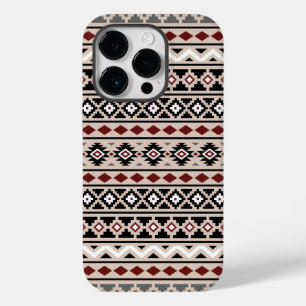 Coque Pour iPhone 14 Pro Aztec Essence II Ptn noir blanc gris rouge