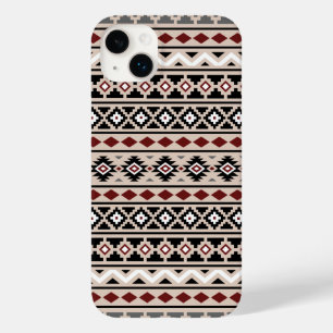Coque Pour iPhone 14 Plus Aztec Essence II Ptn noir blanc gris rouge