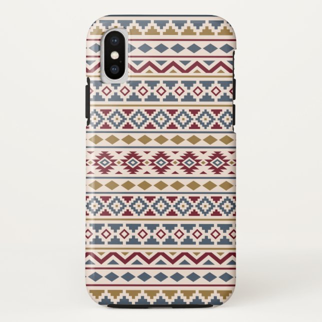 Coques Case-Mate iPhone Aztec Essence II Ptn Red Blue Gold Cream (Dos)