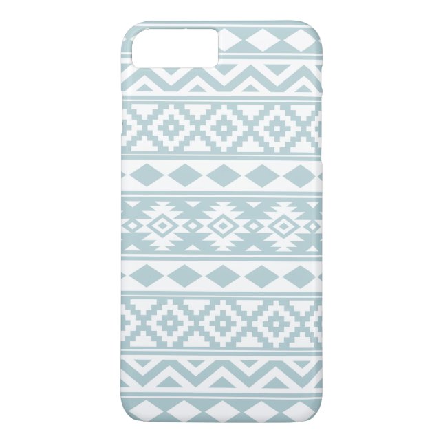 Coques Case-Mate iPhone Aztec Essence Ptn III b Canard Oeuf Bleu & Blanc (Dos)
