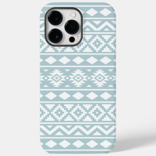 Coque Pour Pour iPhone 14 Pro Max Aztec Essence Ptn III Blanc sur Canard Oeuf Bleu