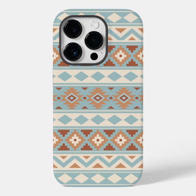 Coques Case-Mate iPhone Aztec Essence Ptn IIIb Blue Cream Terracottas (Verso)