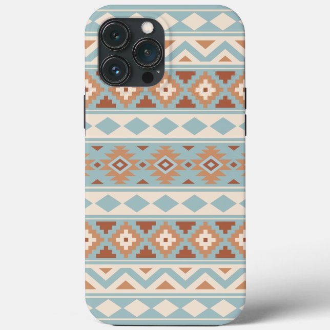 Coques Case-Mate iPhone Aztec Essence Ptn IIIb Blue Cream Terracottas (Verso)
