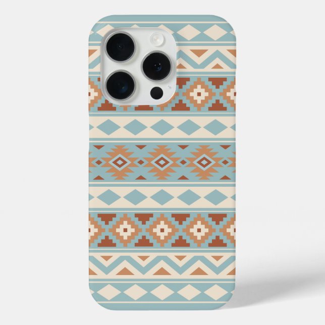 Coques Case-Mate iPhone Aztec Essence Ptn IIIb Blue Cream Terracottas (Verso)