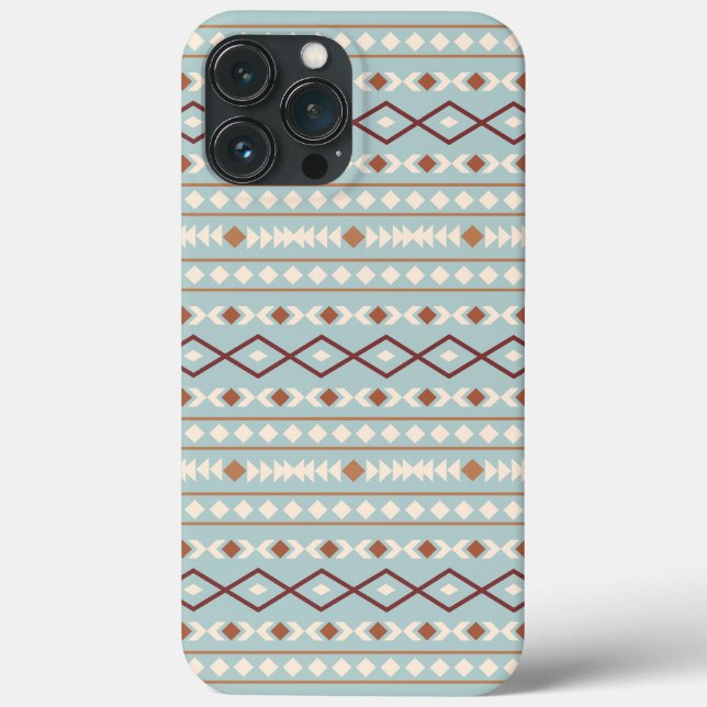 Coques Case-Mate iPhone Aztec Formes Motif Rusts Crème Turquoise-Bleu (Verso)