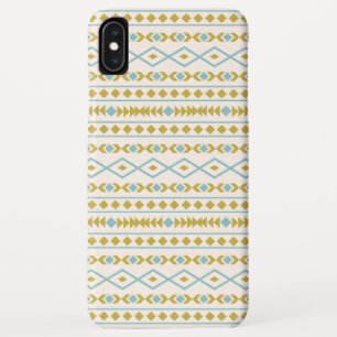 Case-Mate iPhone Case Aztec Formes Motif Turquoise Gold Cream