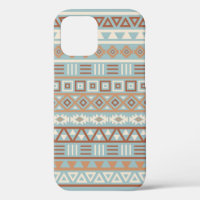 Aztec Influence Motif Crème Bleue Terracottas