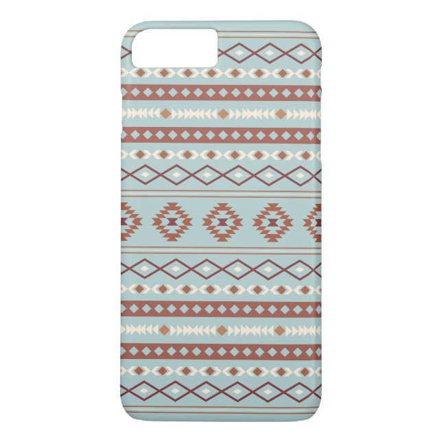 Coques Case-Mate iPhone Aztec Mixte Motif Motif Rusts Crème Bleu (Dos)