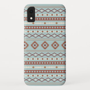 Case-Mate iPhone Case Aztec Mixte Motif Motif Rusts Crème Bleu