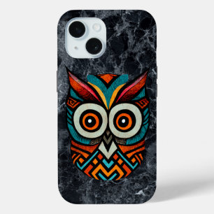 Coque Pour iPhone 15 Aztec Owl