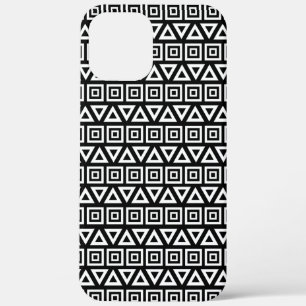 Case-Mate iPhone Case Aztec Triangles+Motif Carré blanc sur noir