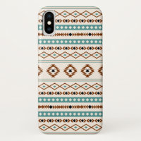 Aztec Turquoise Terracotta Crème Noire Mixte Motif