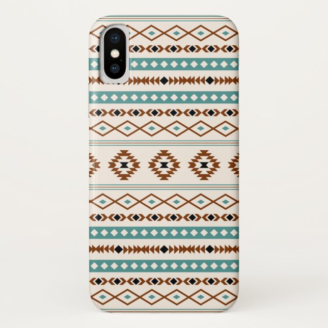 Coques Case-Mate iPhone Aztec Turquoise Terracotta Crème Noire Mixte Motif (Dos)